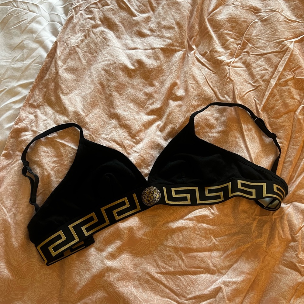 Versace Black and Gold Women's Bralette